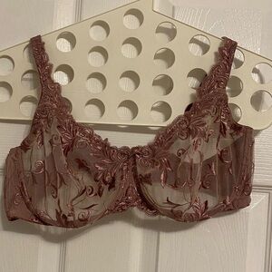 Soma Sensuous Lace Unlined Bra — Dusty Mauve